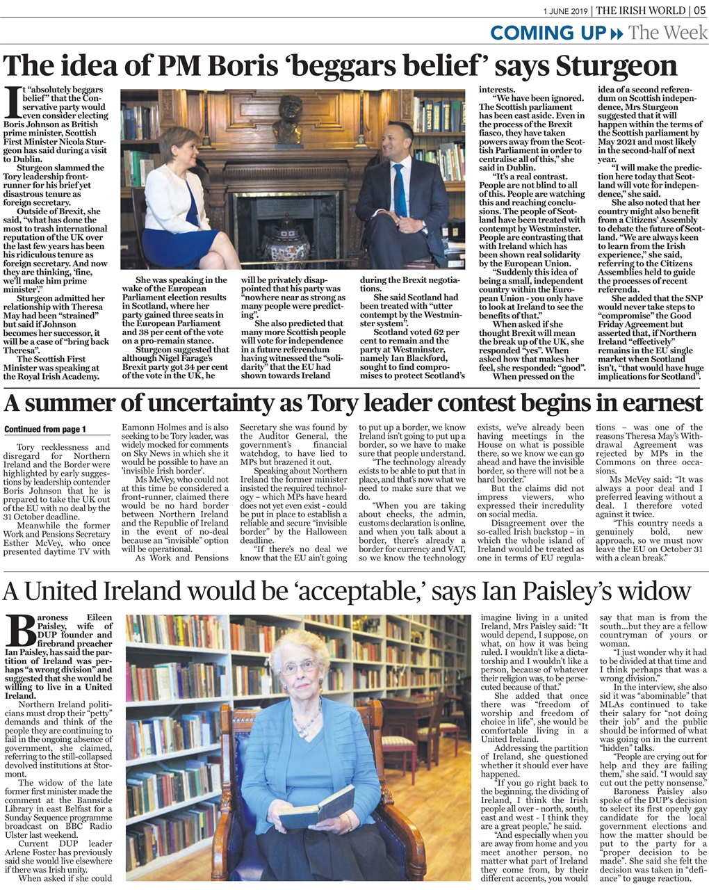 Irish World Preview Pages