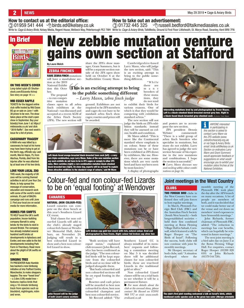 Cage & Aviary Birds Preview Pages