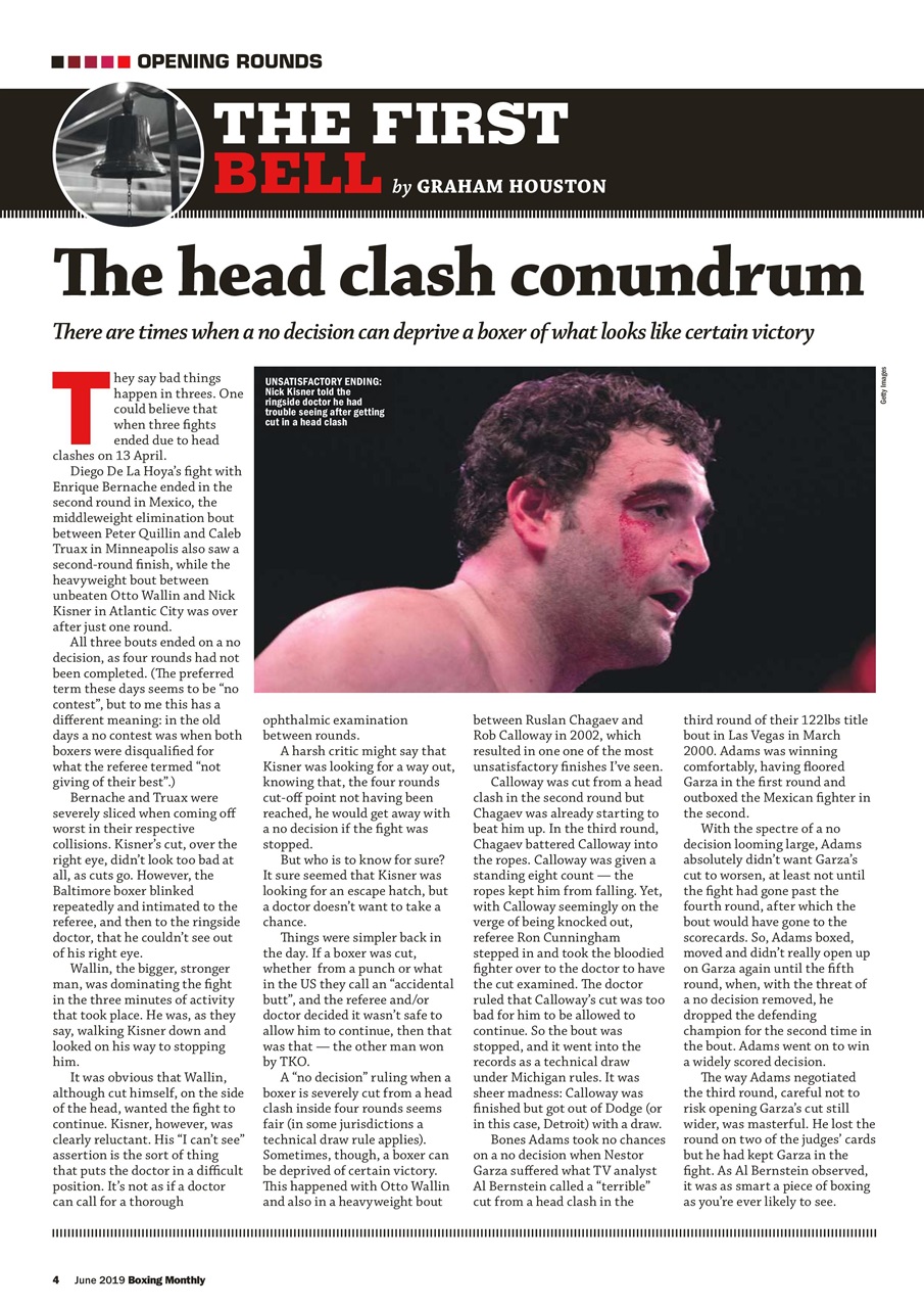 Boxing Monthly Preview Pages