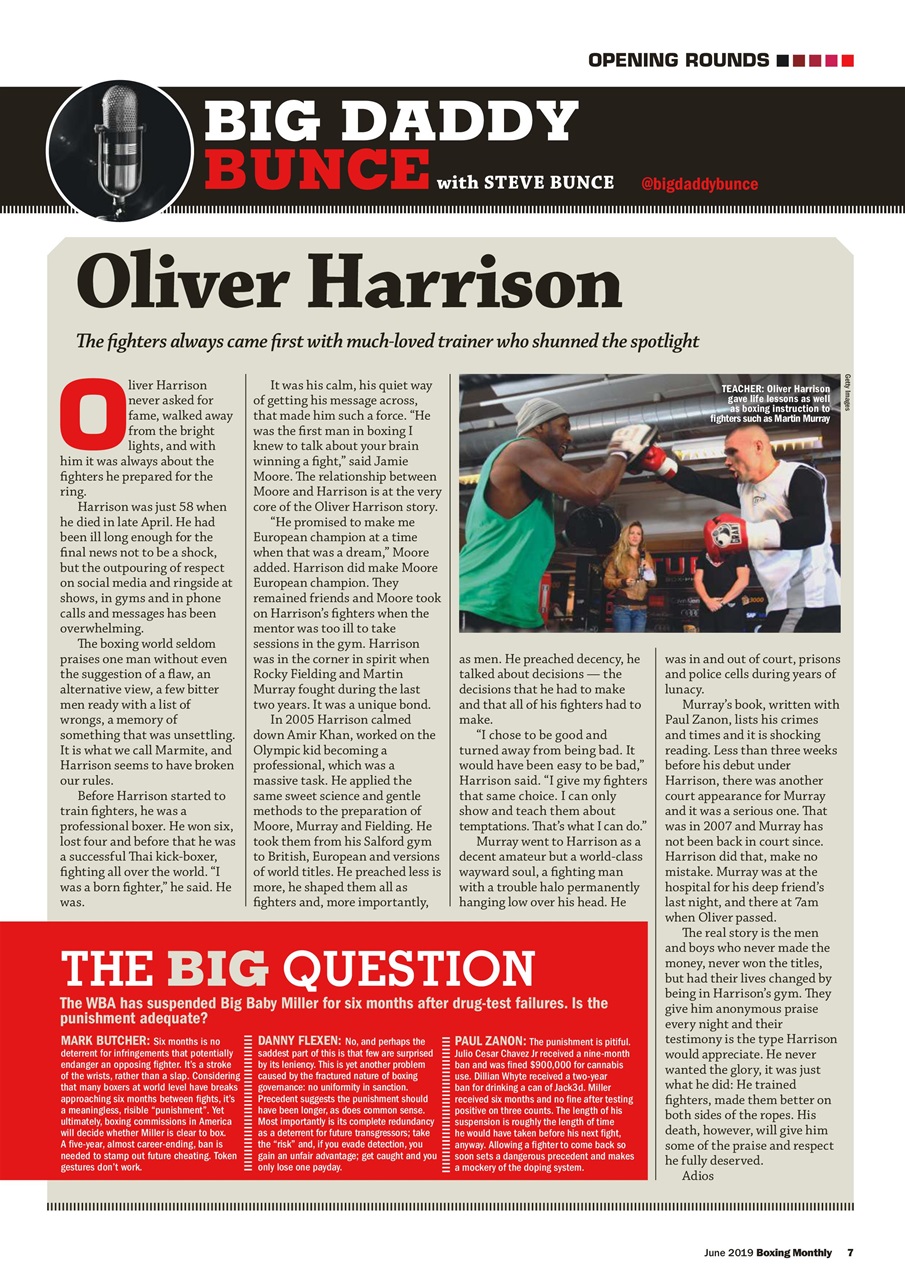 Boxing Monthly Preview Pages