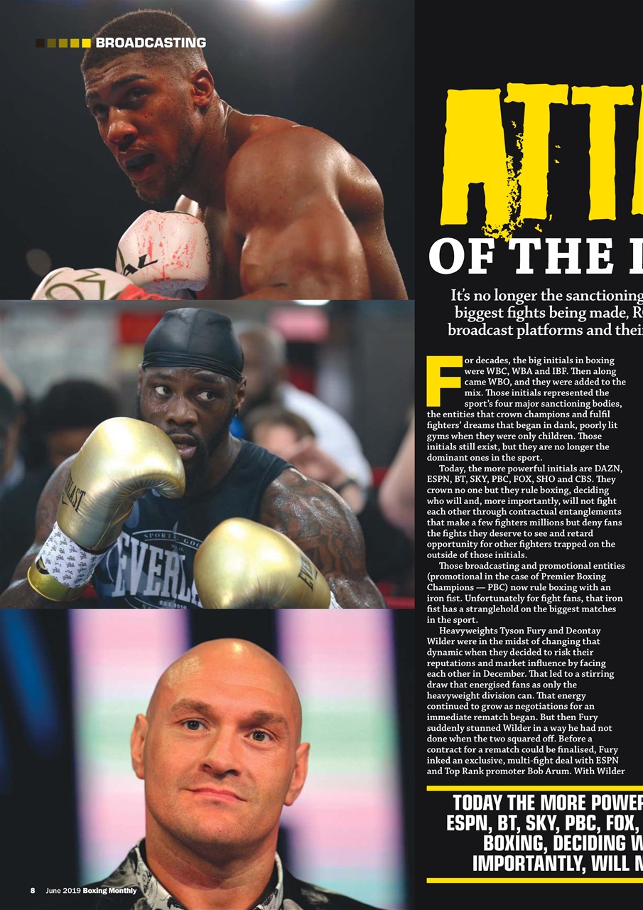 Boxing Monthly Preview Pages