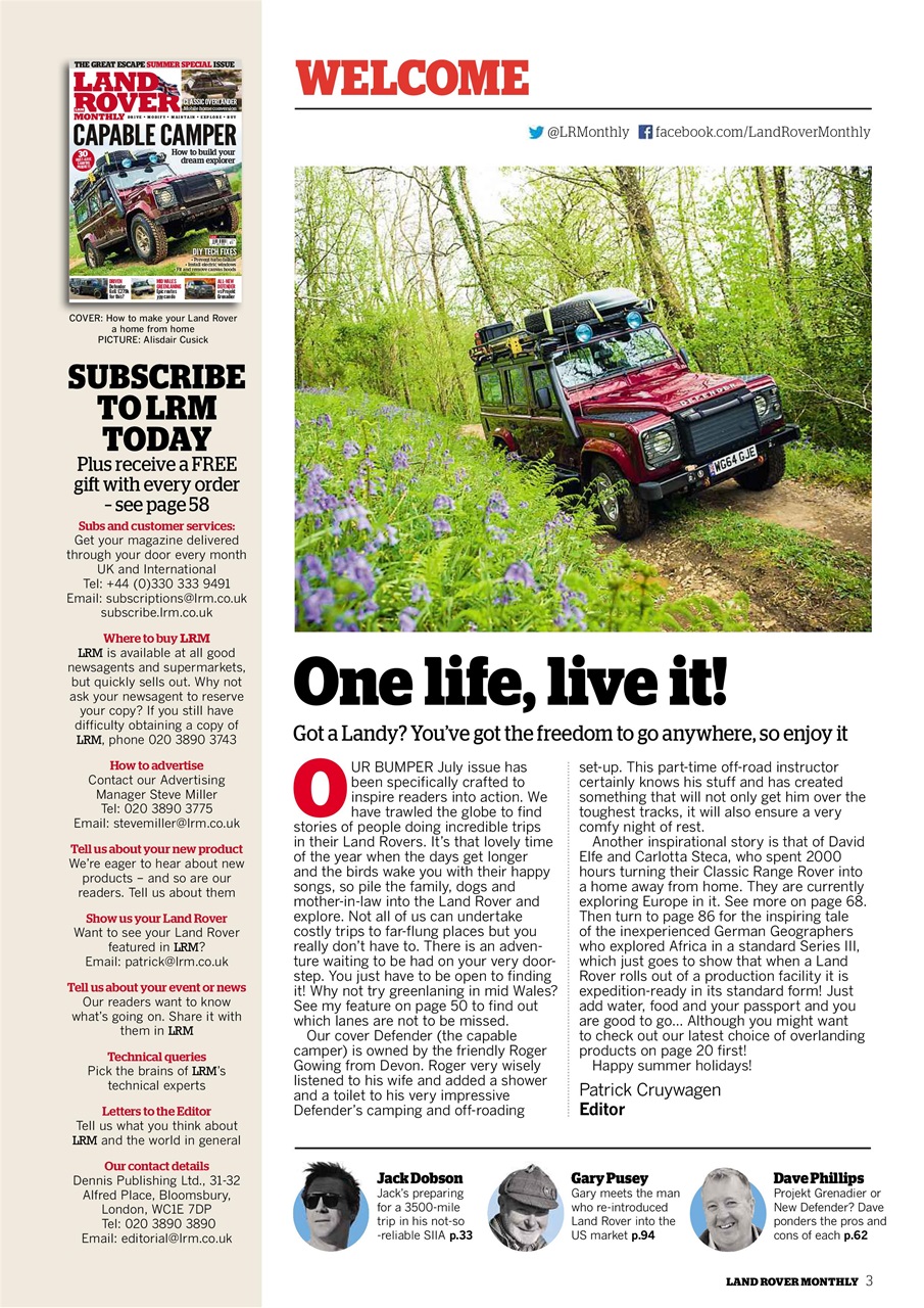 Land Rover Monthly Preview Pages