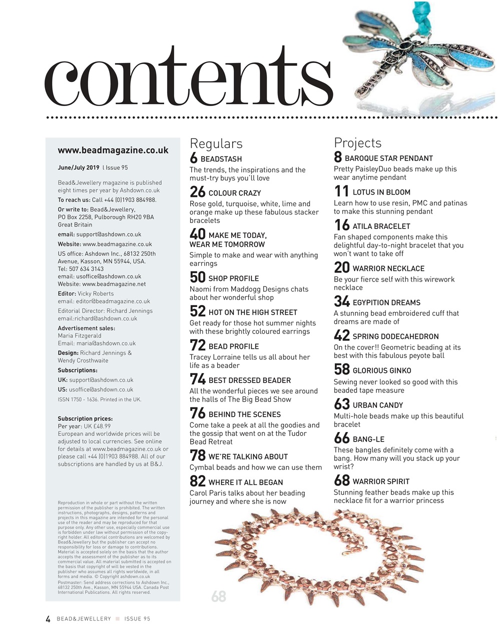 Bead & Jewellery Magazine Preview Pages