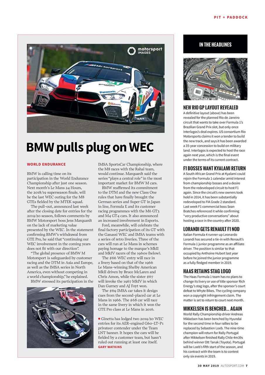Autosport Preview Pages