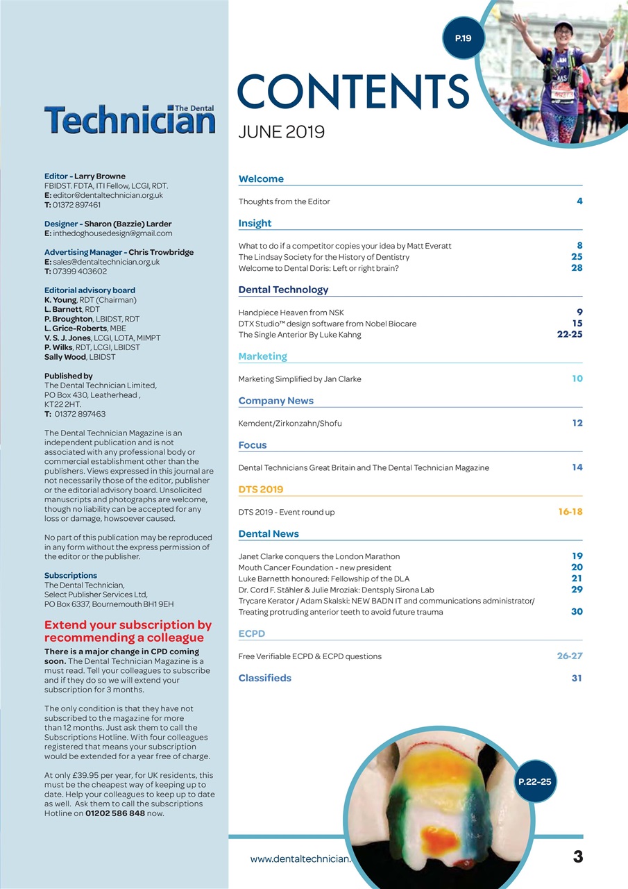 The Dental Technician Magazine Preview Pages