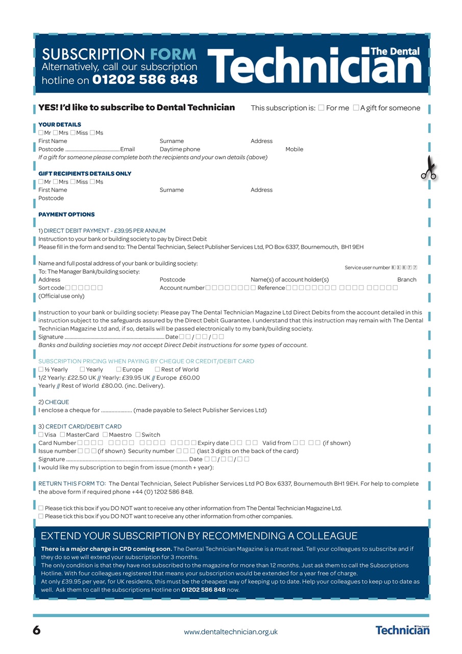 The Dental Technician Magazine Preview Pages