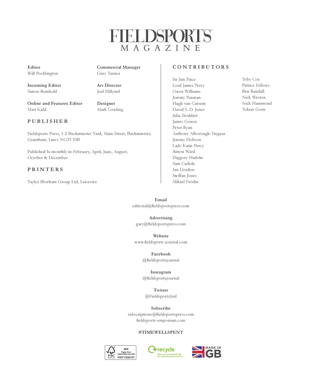 Fieldsports Journal Preview Pages
