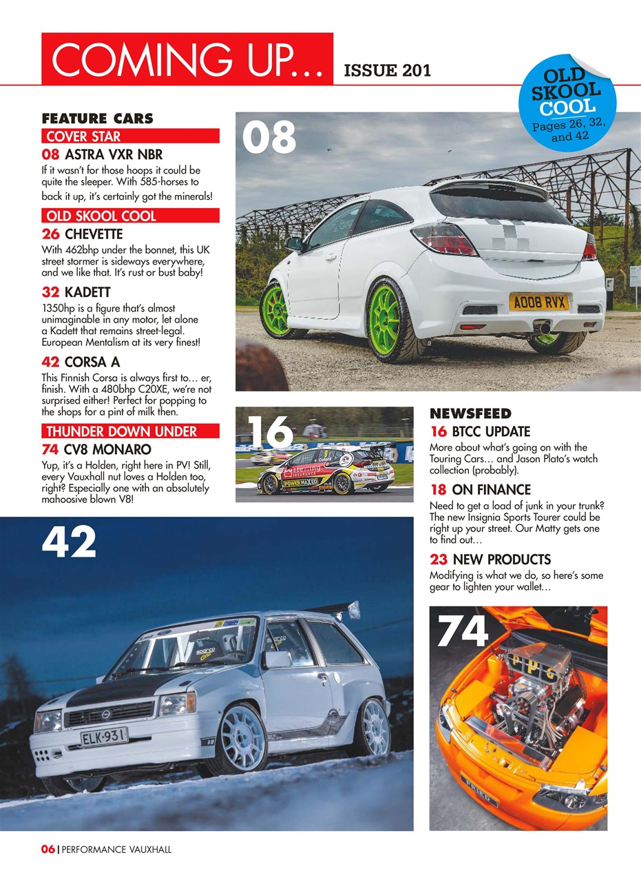 Performance Vauxhall Preview Pages