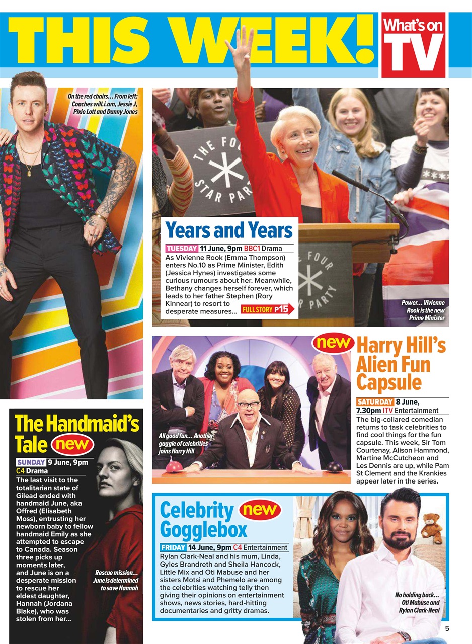 What's on TV Preview Pages