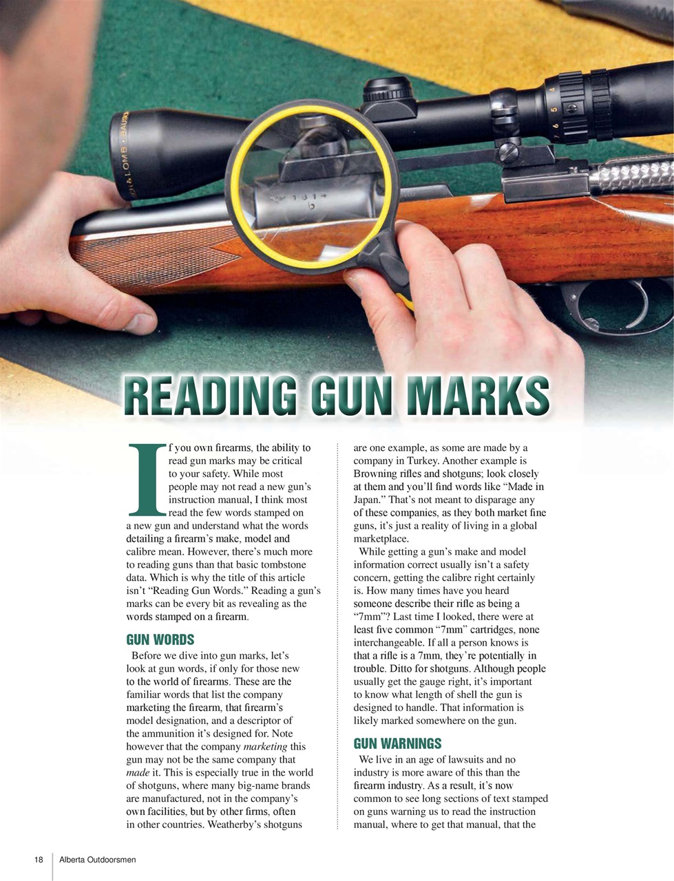 Alberta Outdoors Preview Pages