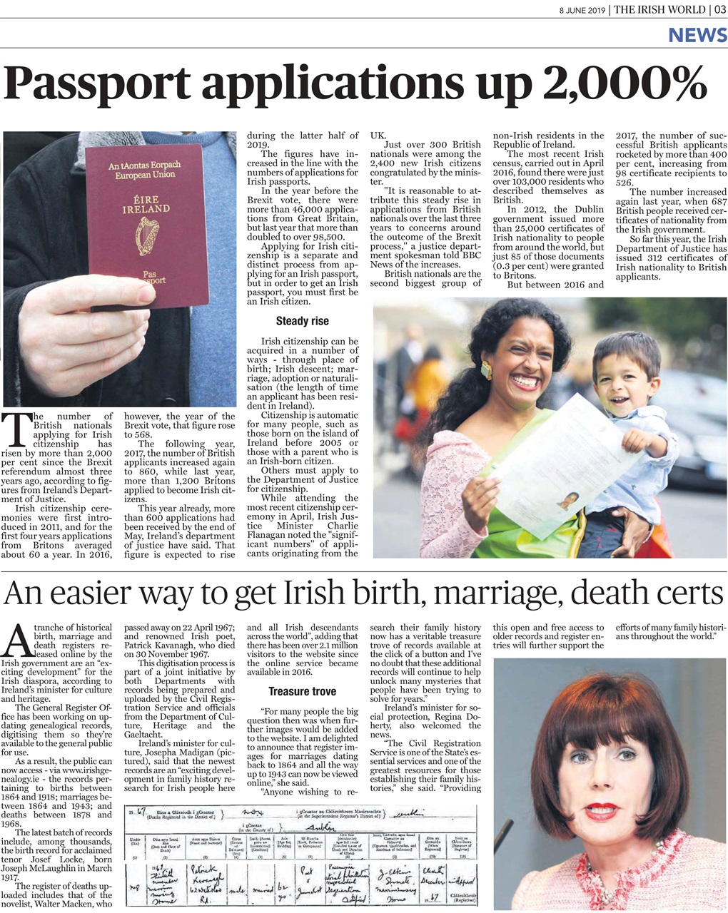 Irish World Preview Pages