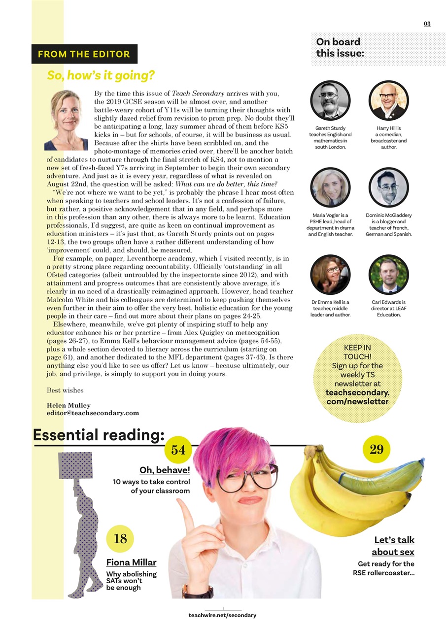 Teach Secondary Preview Pages