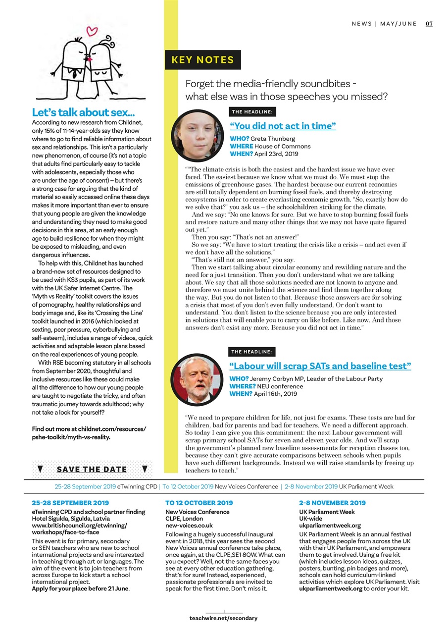 Teach Secondary Preview Pages