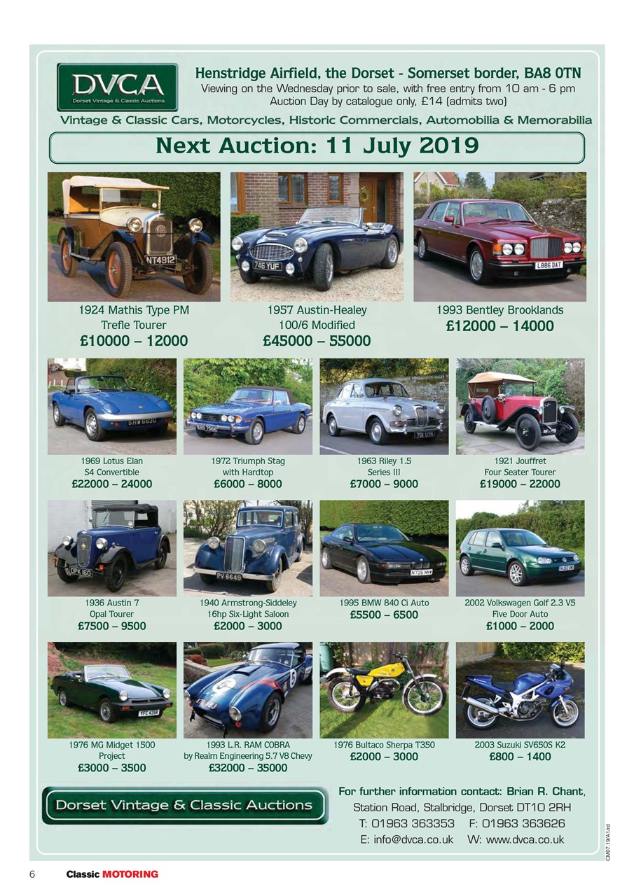 Classic Motoring Preview Pages