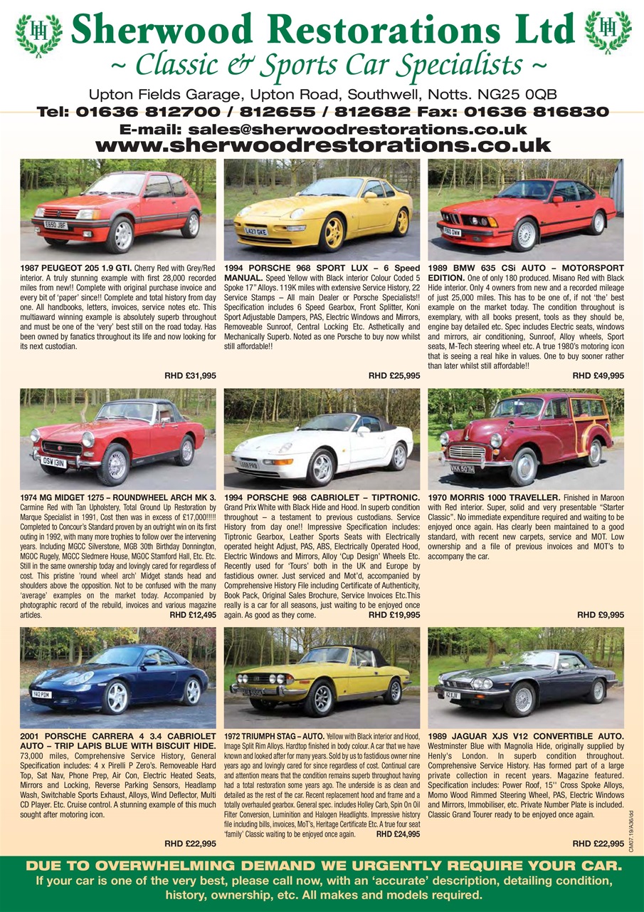 Classic Motoring Preview Pages