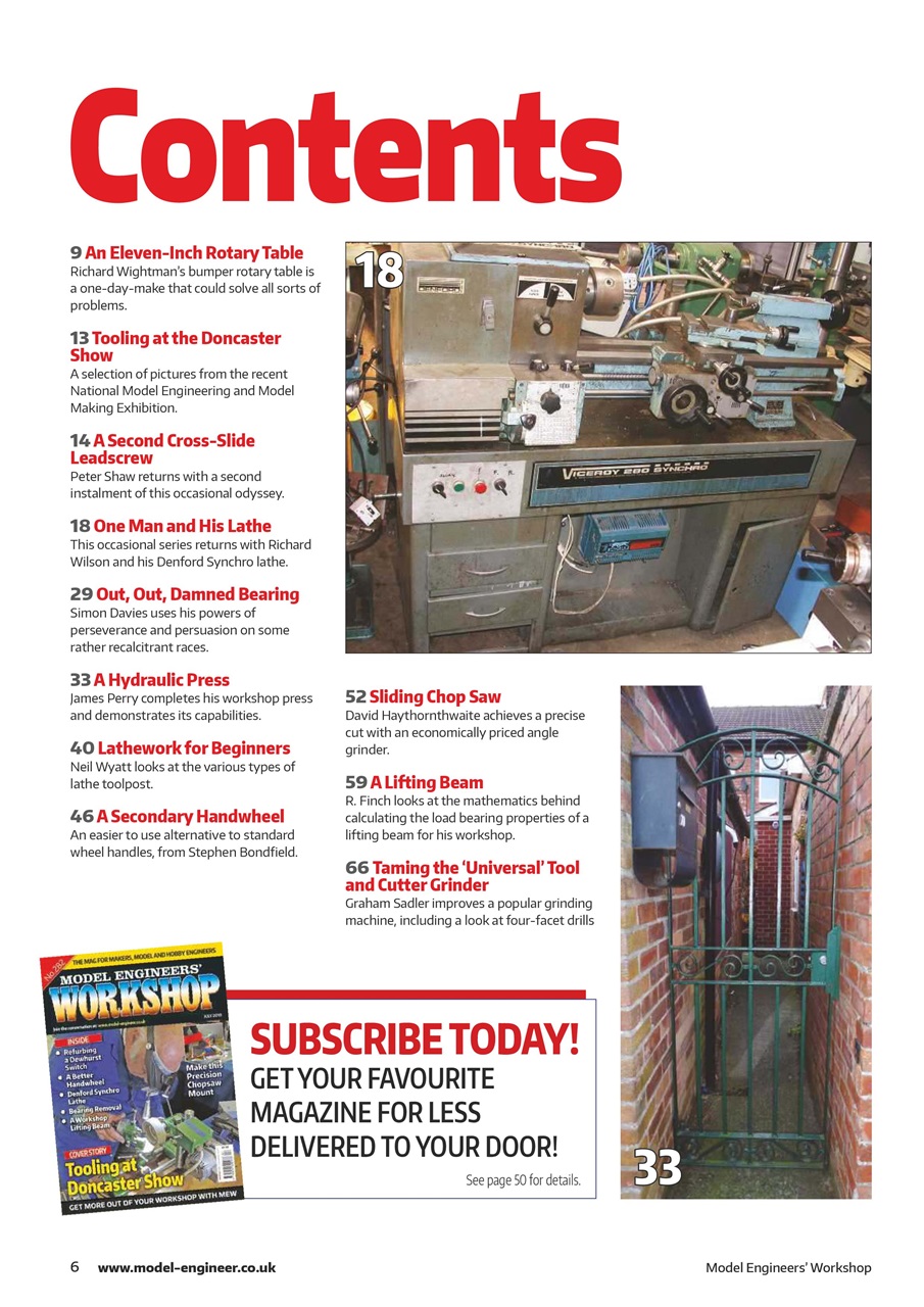 Model Engineer & Workshop Magazine Preview Pages