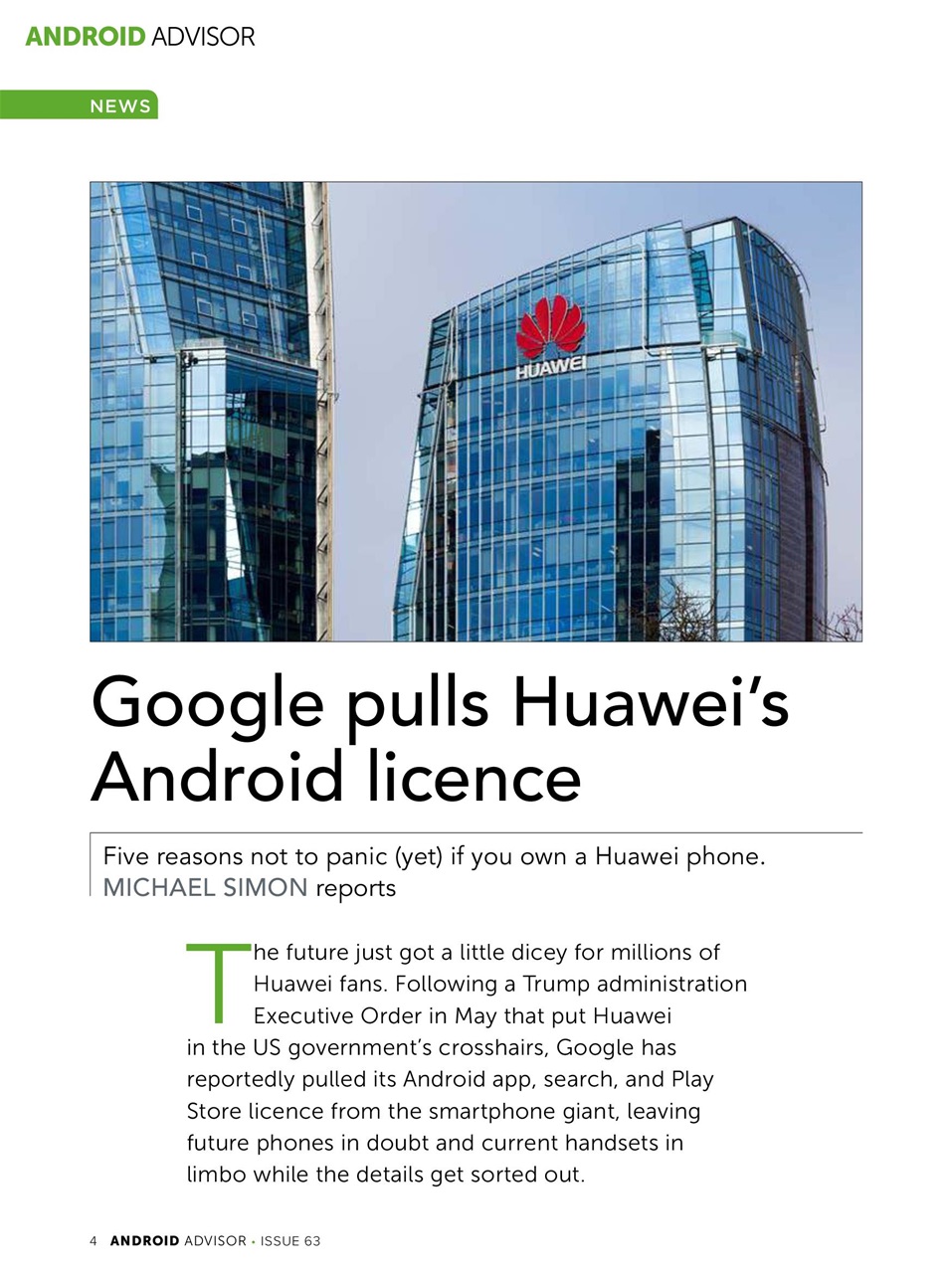 Android Advisor Preview Pages