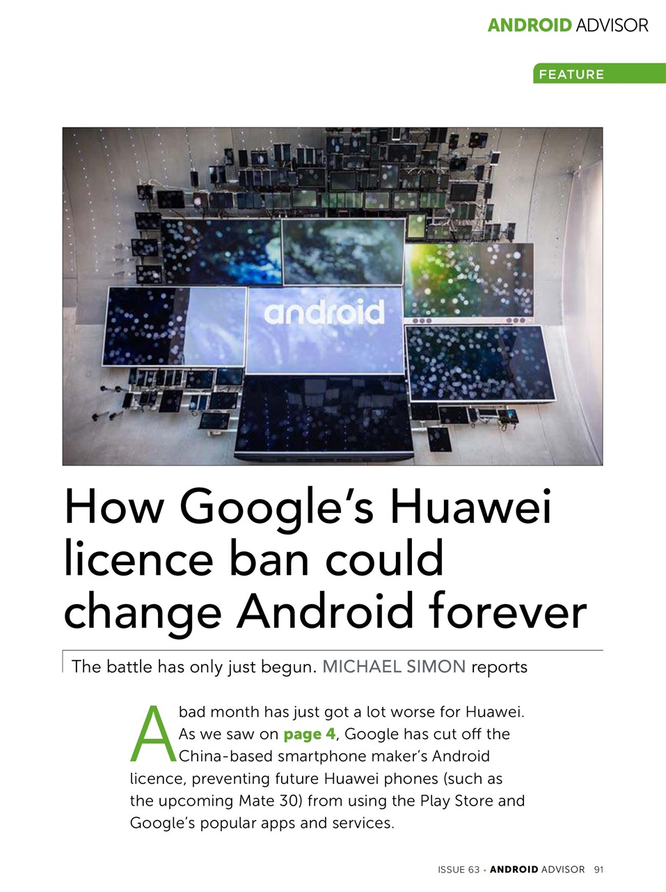 Android Advisor Preview Pages