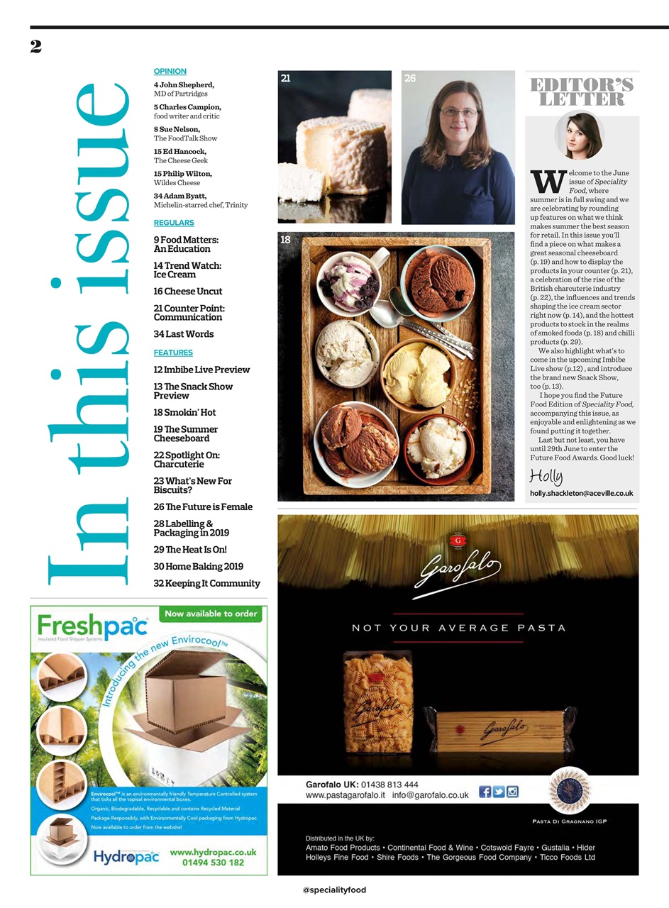Speciality Food Preview Pages