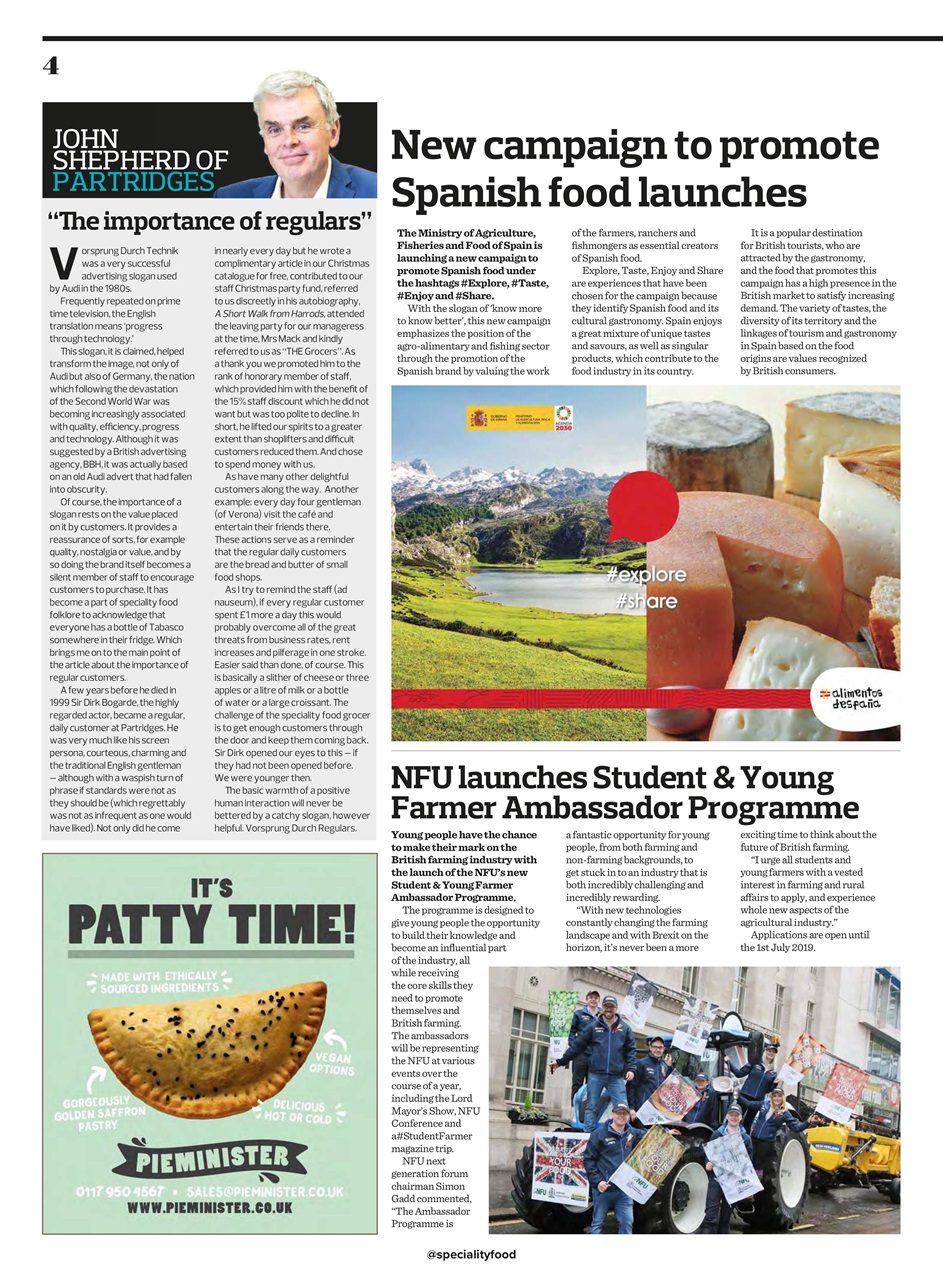 Speciality Food Preview Pages