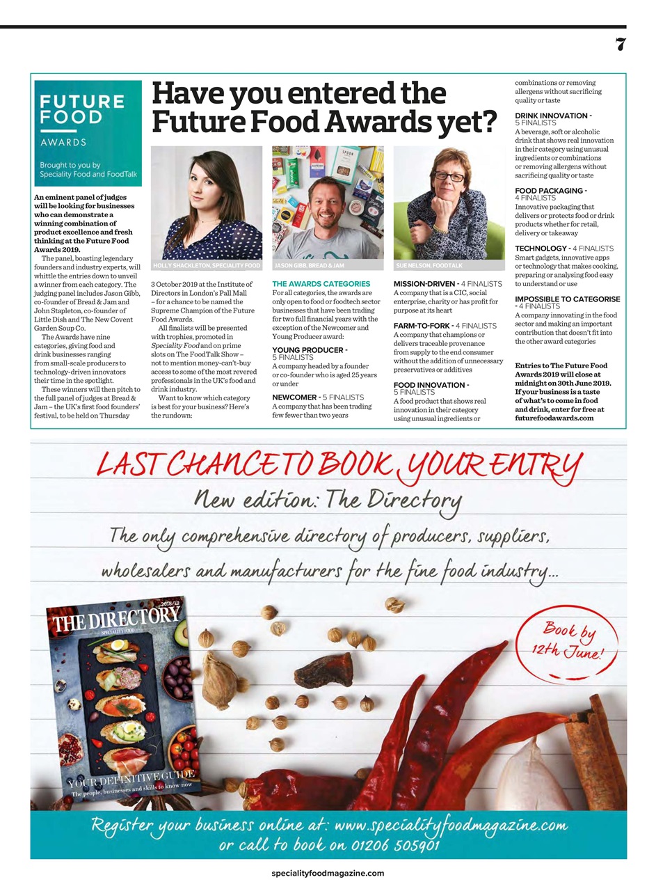 Speciality Food Preview Pages