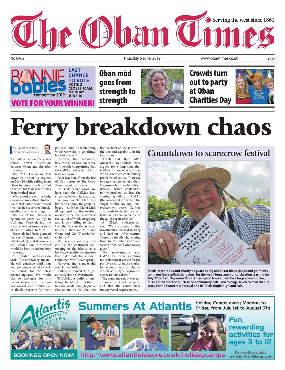 The Oban Times & Lochaber Times Preview Pages