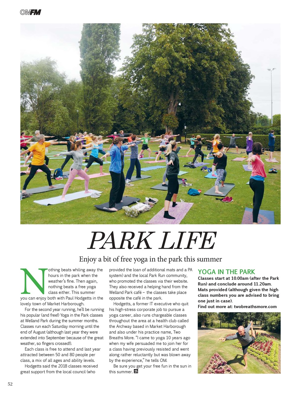 OM Yoga Magazine Preview Pages