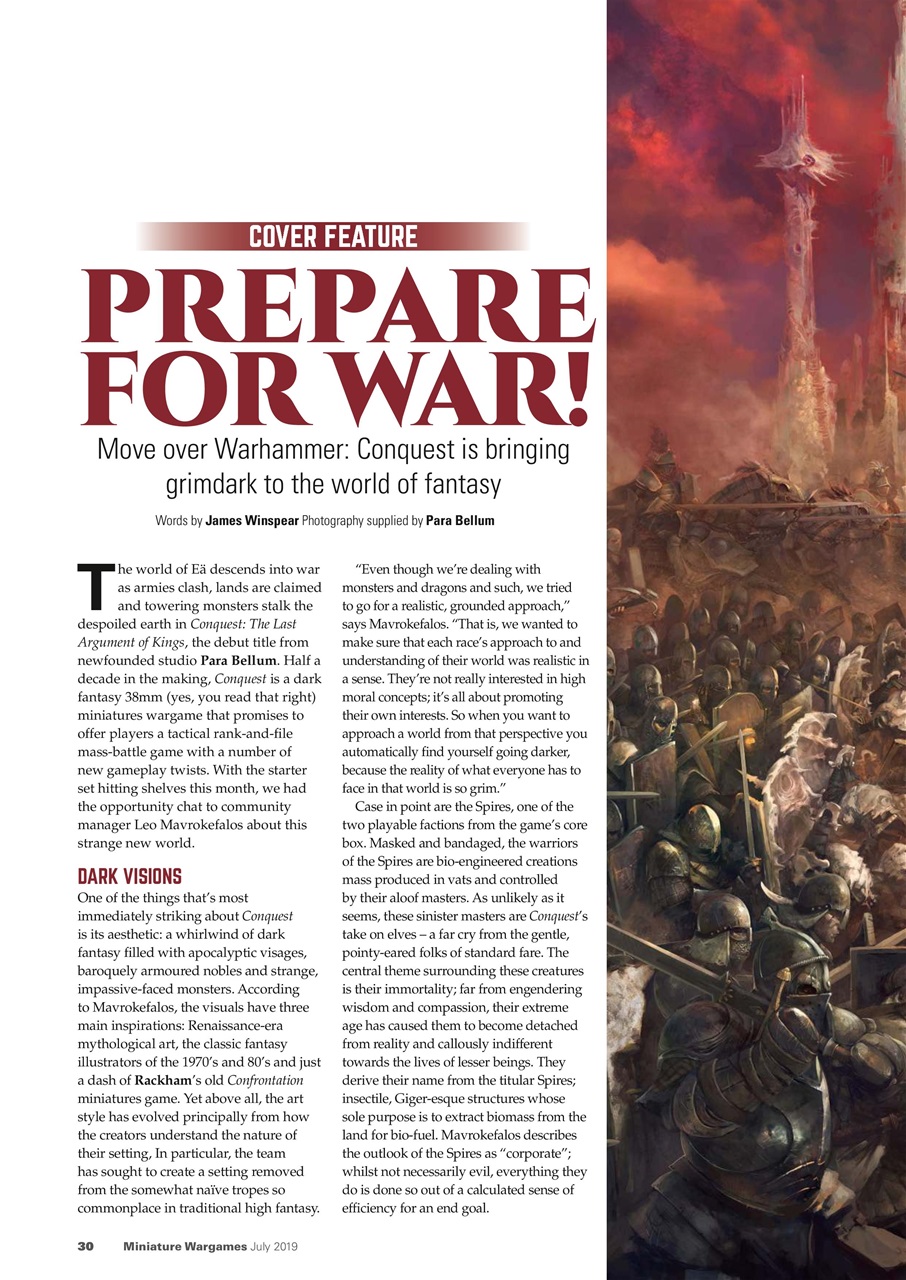 Miniature Wargames Preview Pages