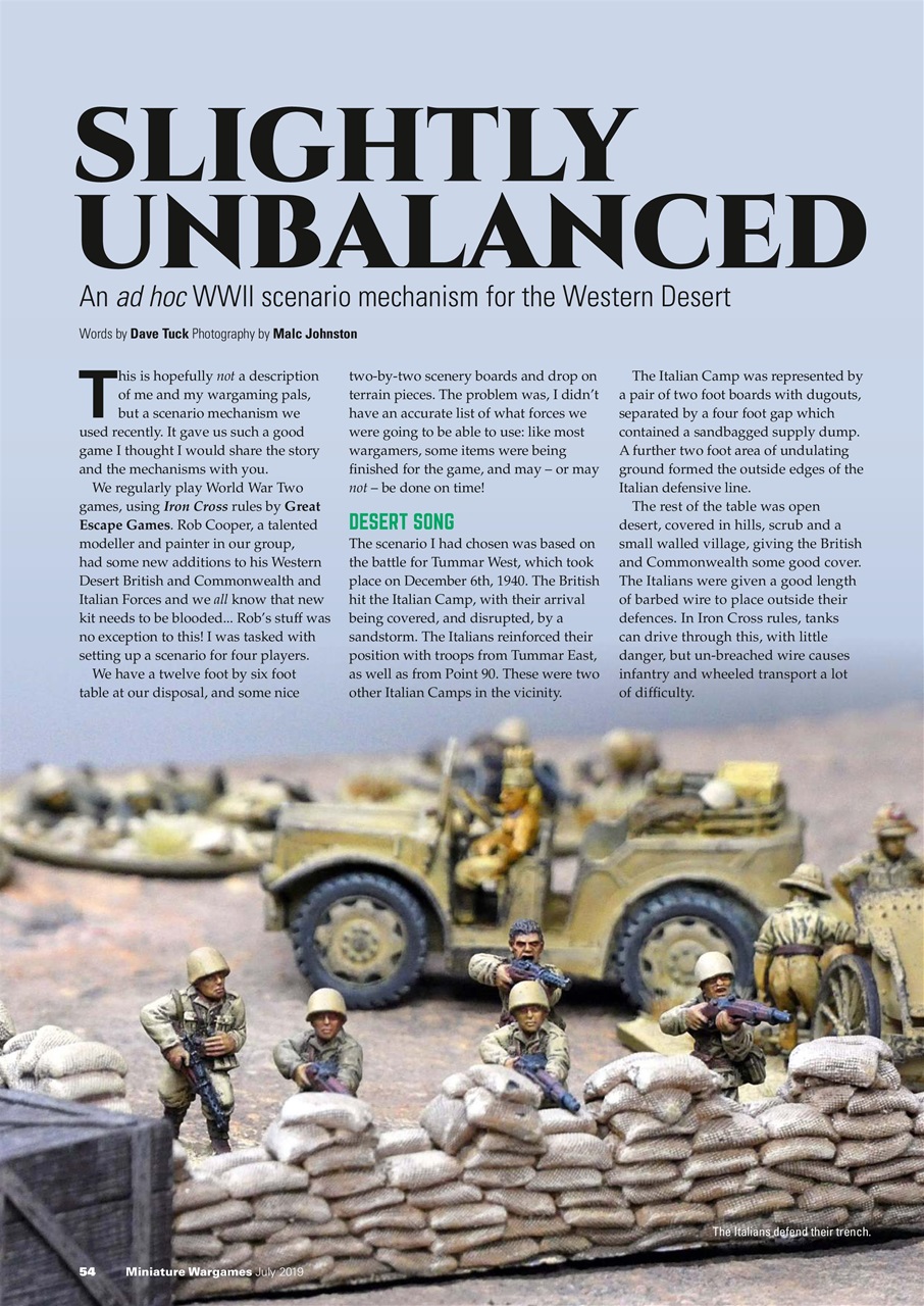 Miniature Wargames Preview Pages