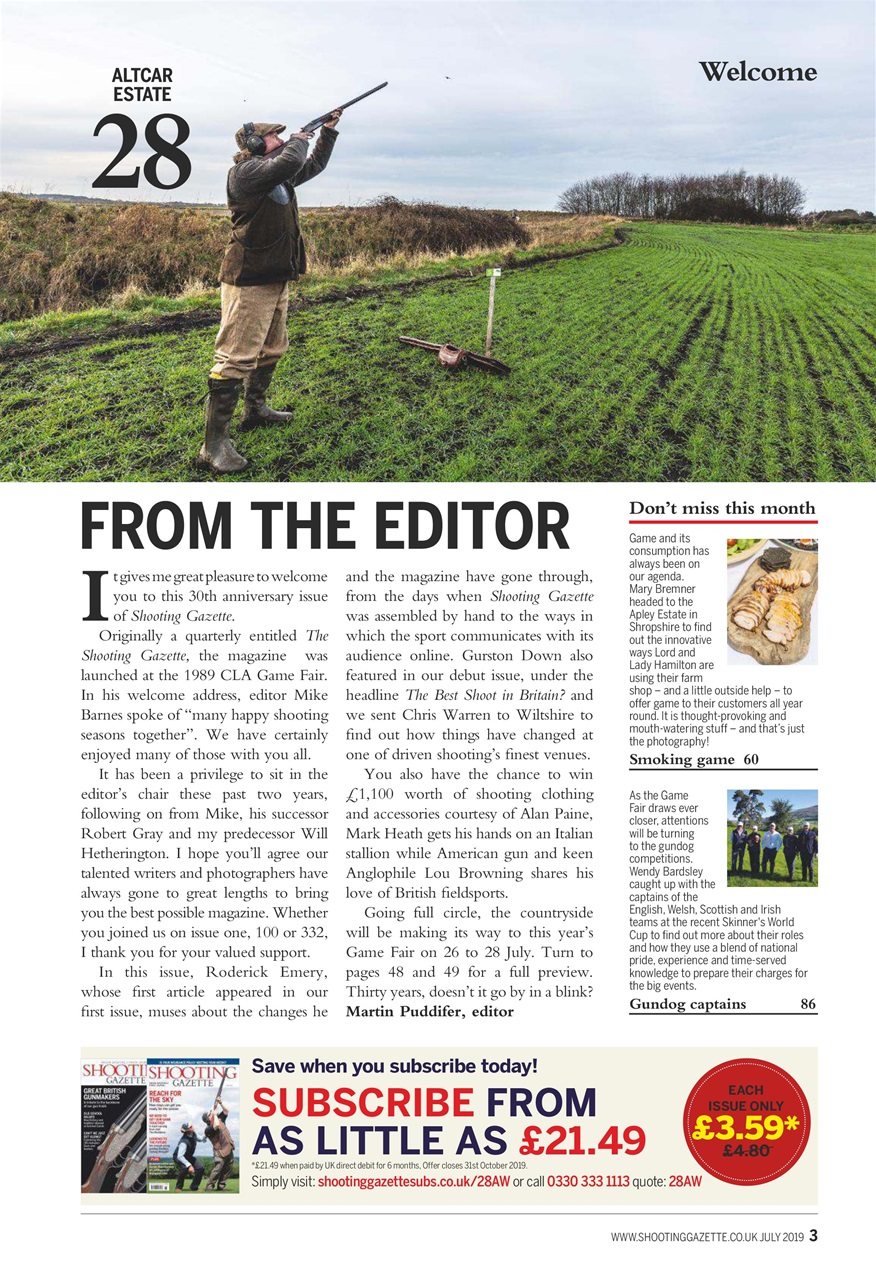 Shooting Gazette Preview Pages