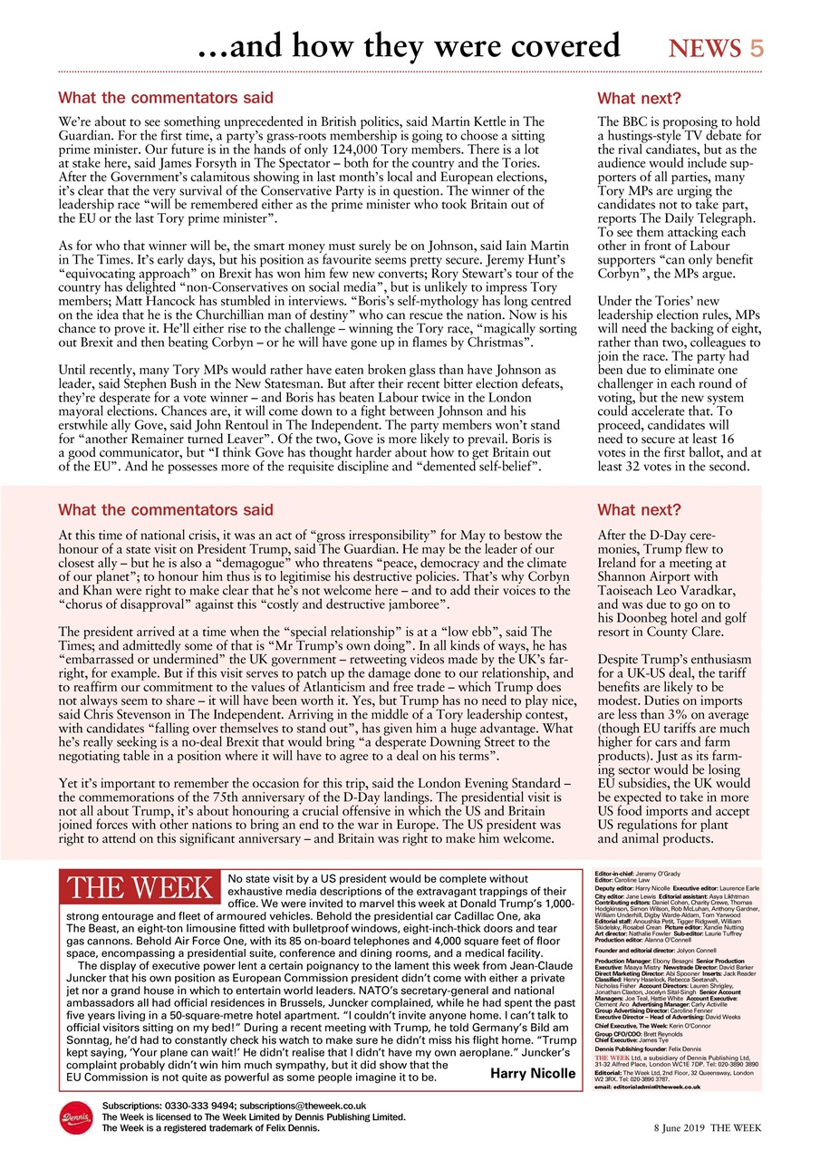 The Week Preview Pages