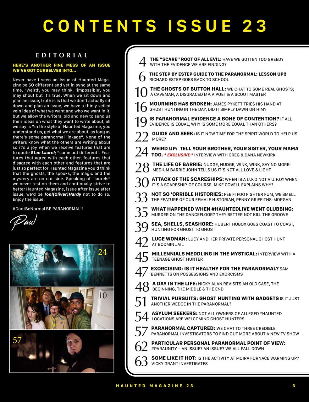 Haunted Magazine Preview Pages