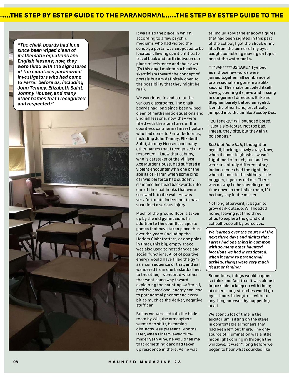 Haunted Magazine Preview Pages