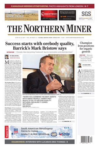 The Northern Miner issue Vol. 105 No. 12