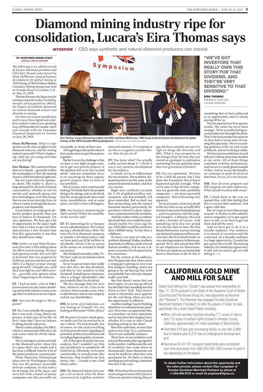 The Northern Miner Preview Pages