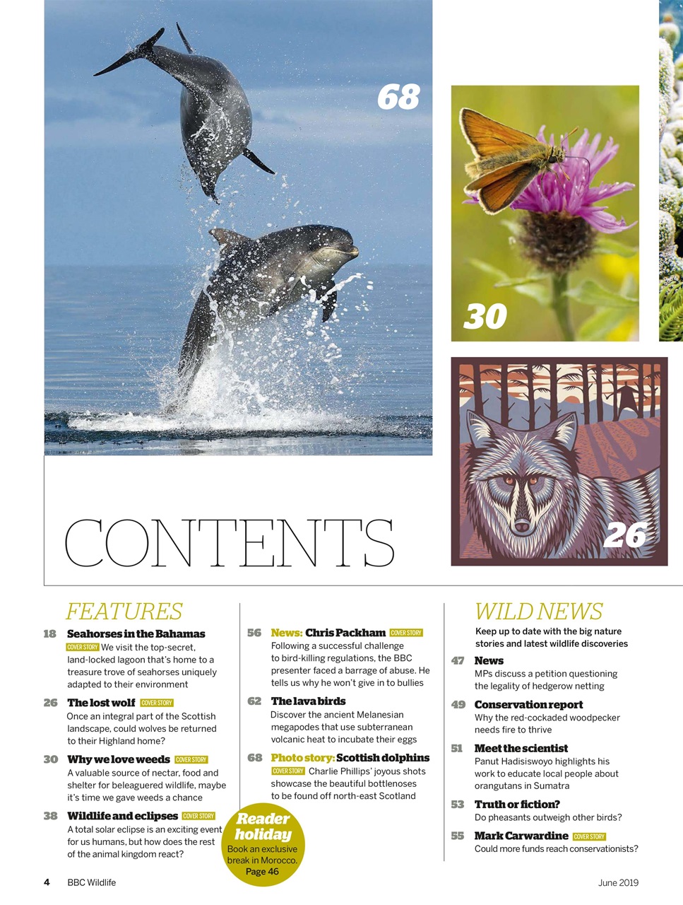 BBC Wildlife Magazine Preview Pages