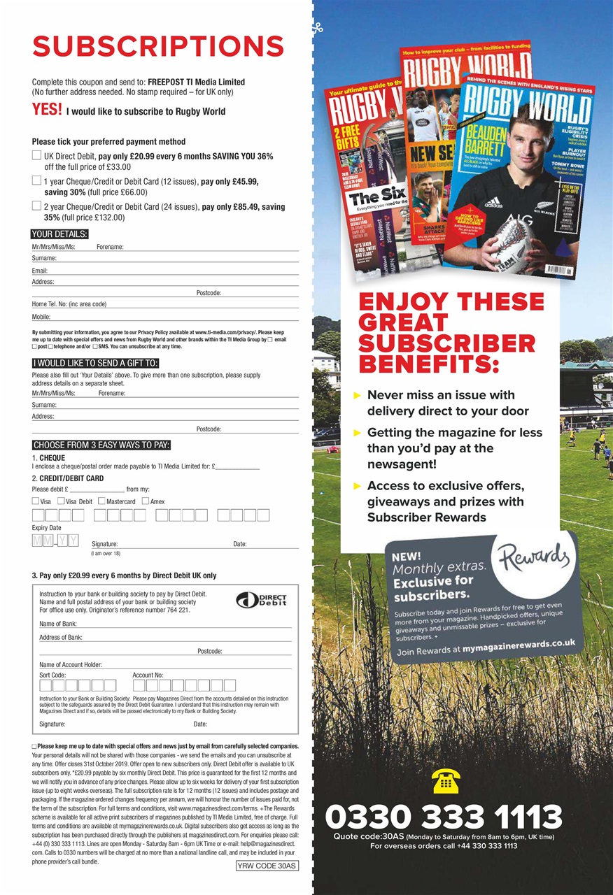 Rugby World Preview Pages