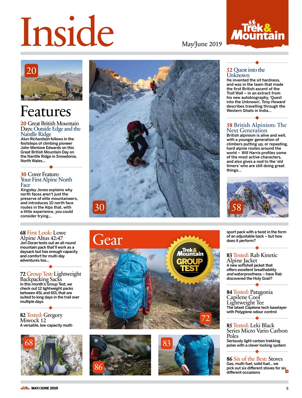 Trek & Mountain Magazine Preview Pages