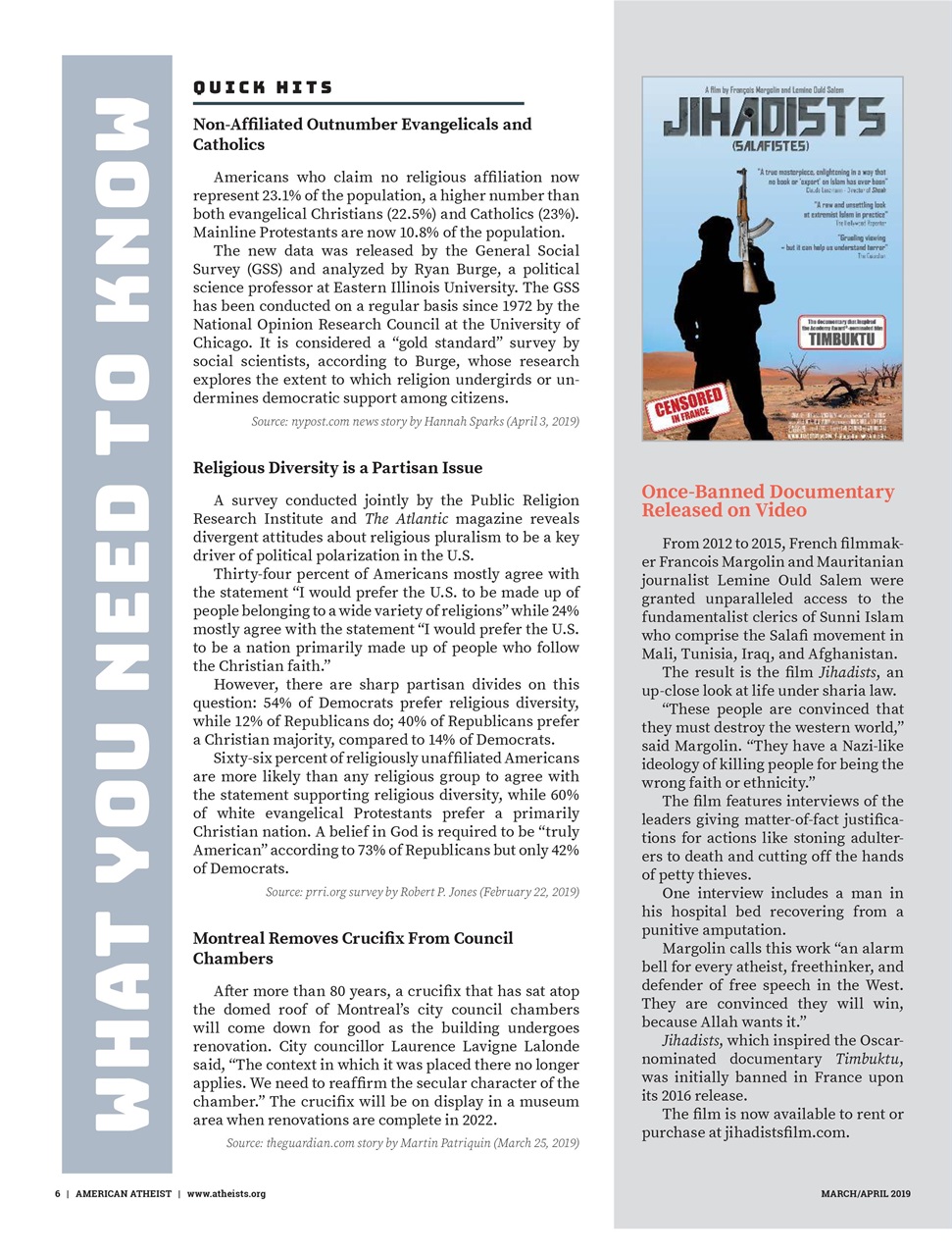 American Atheist Preview Pages