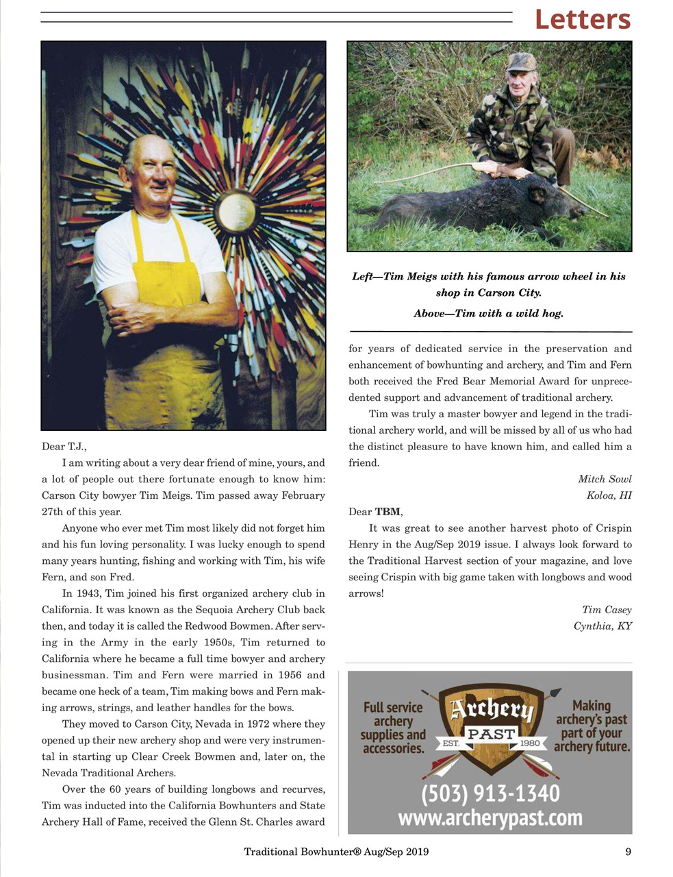 Traditional Bowhunter Magazine Preview Pages