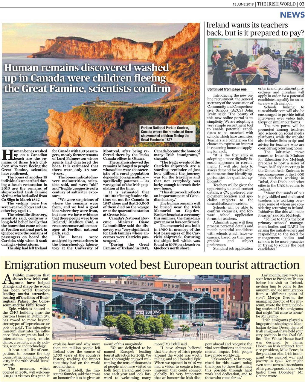 Irish World Preview Pages