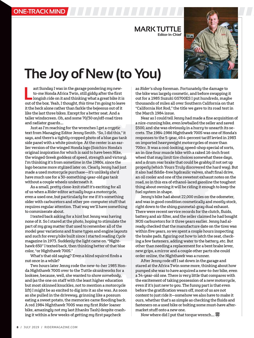 Rider Magazine Preview Pages