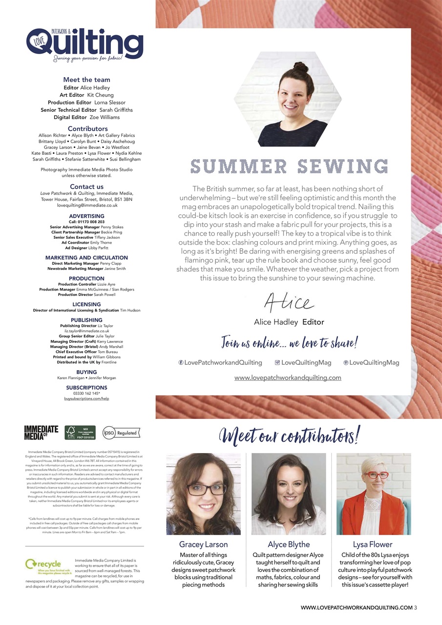 Love Patchwork & Quilting Preview Pages