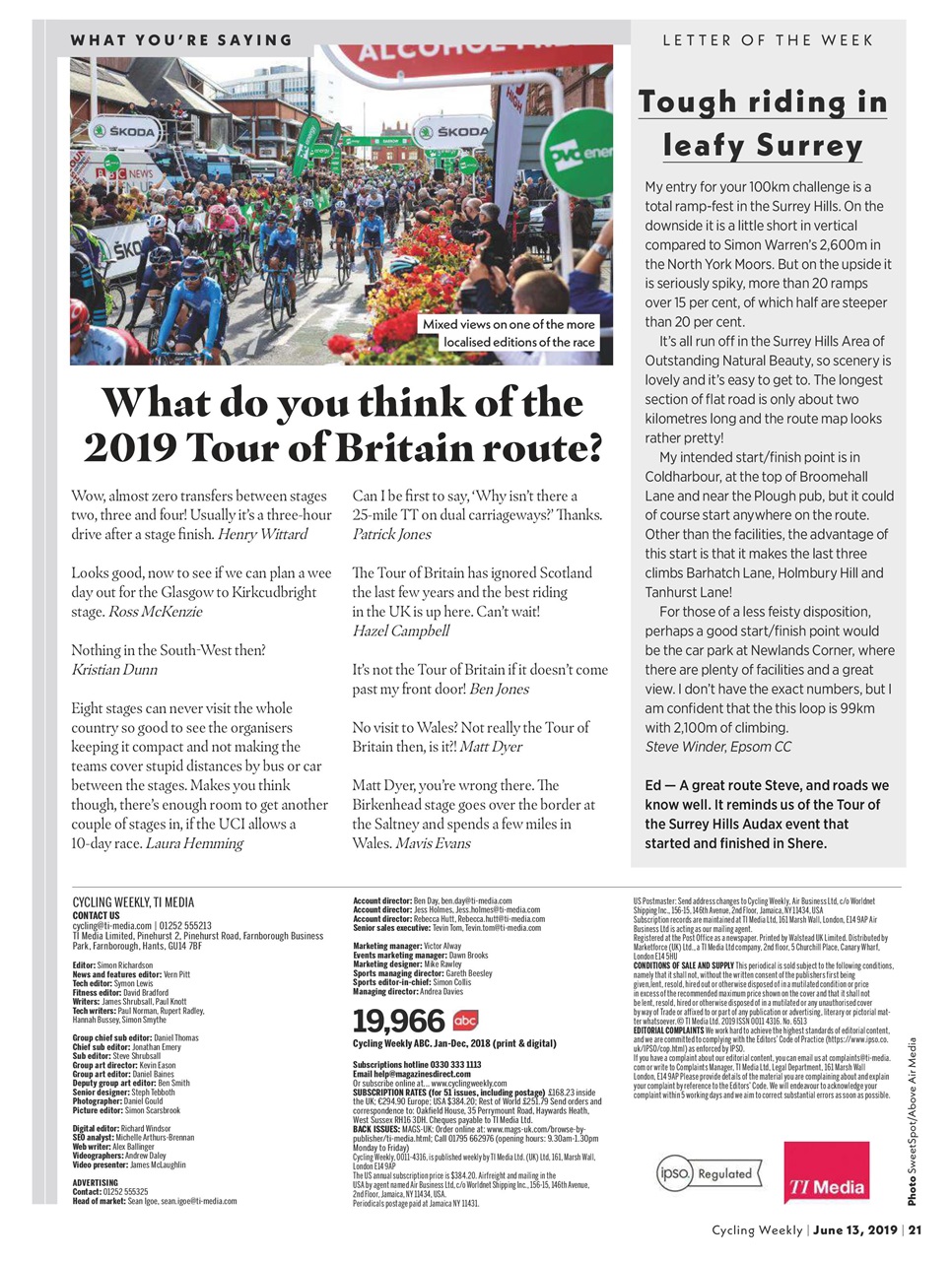 Cycling Weekly Preview Pages
