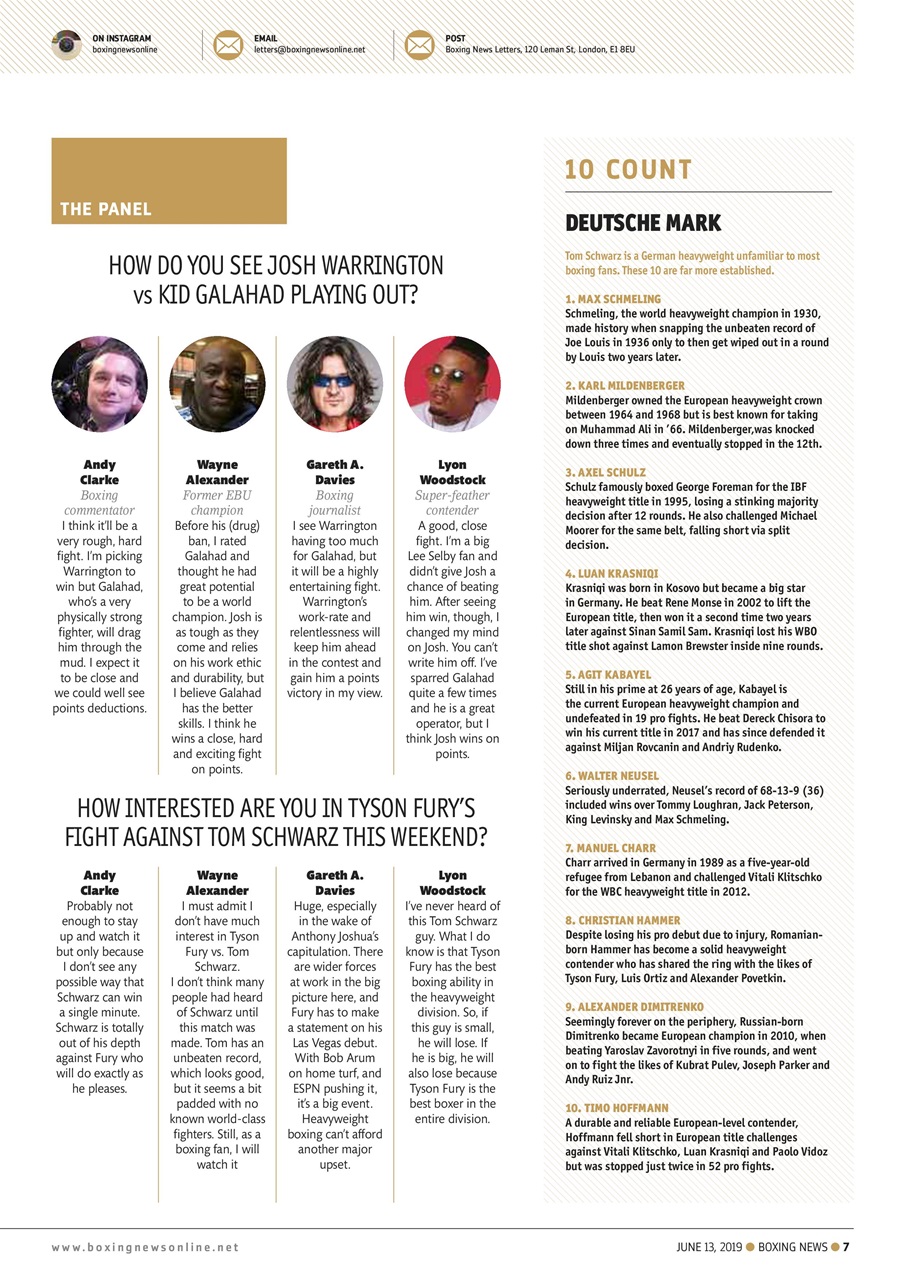 Boxing News Preview Pages