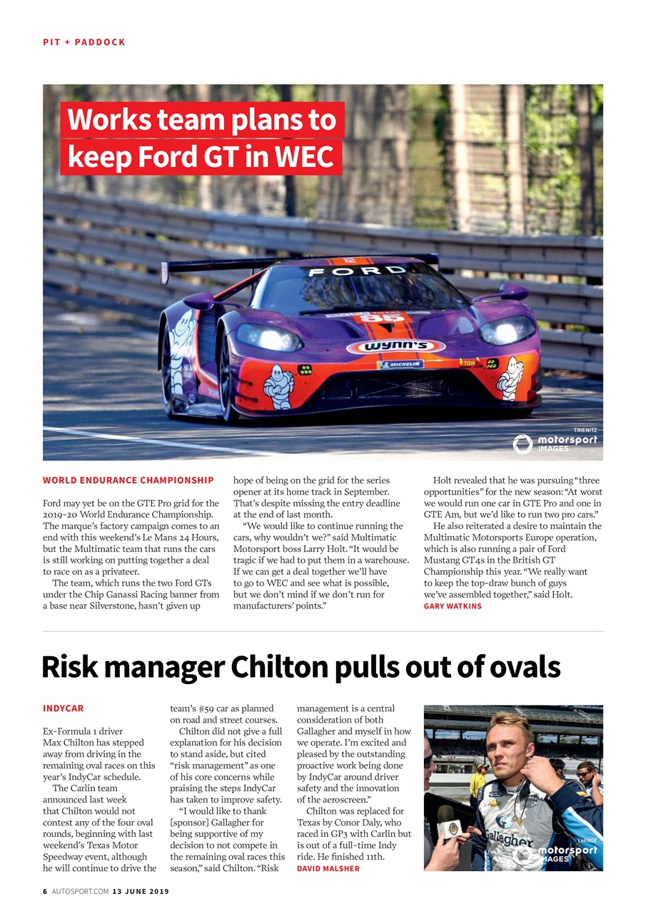 Autosport Preview Pages