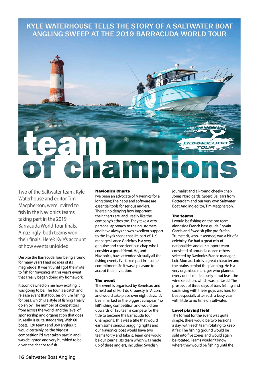 Saltwater Boat Angling Preview Pages