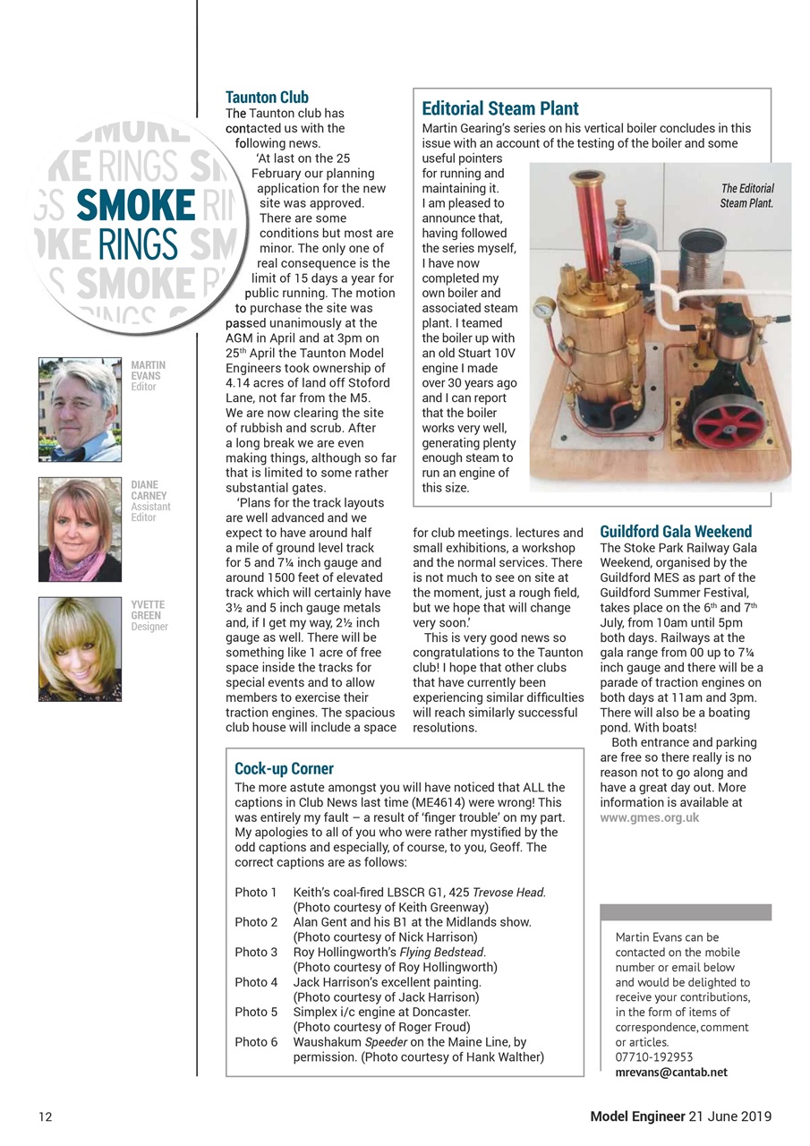 Model Engineer Preview Pages