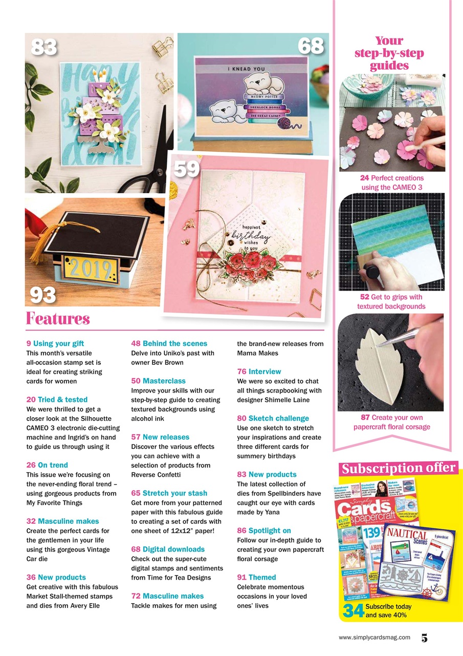 Simply Cards & Papercraft Preview Pages