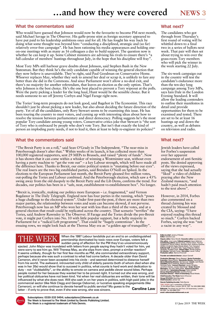 The Week Preview Pages